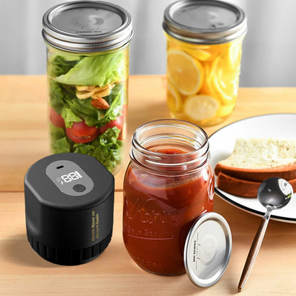 Electric Mason Jar Vacuum Sealer BPA Free Cordless Automatic Food Storage Vacuum Sealer with Mason Jar Lids Odorless Attachment